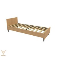 Кровать односпальная ЛДСП с ортопедическим основанием на металлическом каркасе (2000x700) - Мебельный магазин Велес