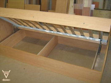 Кровать ЛДСП с ортопедическим основанием и подъемным механизмом (1900/2000x700/800/900) - Мебельный магазин Велес