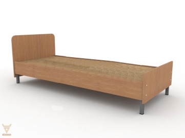 Кровать детская с закругленной спинкой ЛДСП, ложе - фанера 6 мм (1200/1400/1600x600) - Мебельный магазин Велес