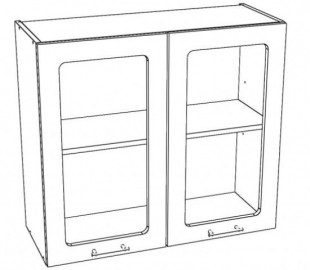 К.Ш-80С - Шкаф со стеклом - Мебельный магазин Велес
